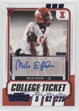 2021 Contenders Draft Picks College Game Ticket Blue 96/99 Milo Eifler Auto 0c2