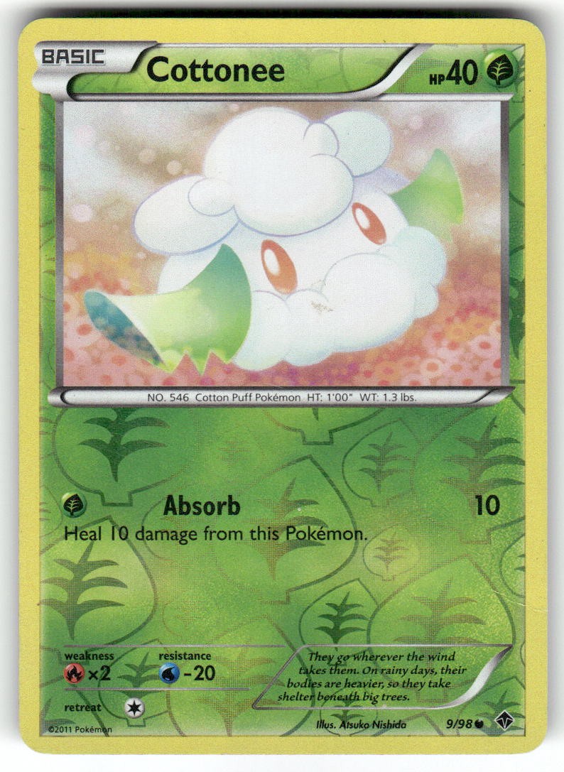 COTTONEE - 9/98 - HP - Emerging Powers - REVERSE HOLO Common - Pokemon
