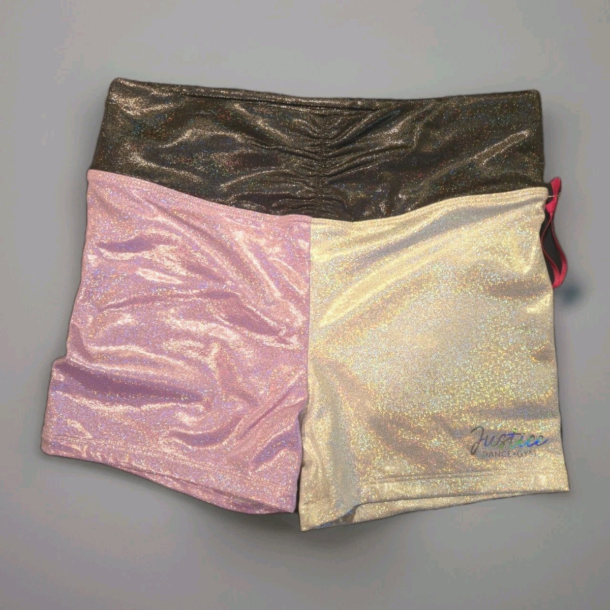 Justice Cinch Waistband Dance Shorts for Girls with Butterfly