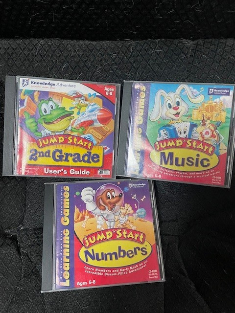 (3) 1996/1998 Knowledge Adventure CD-ROM Format Ages 5-8 Windows 95/98