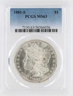 1881-S Morgan Silver Dollar PCGS MS63 S$1 San Francisco Minted No Reserve