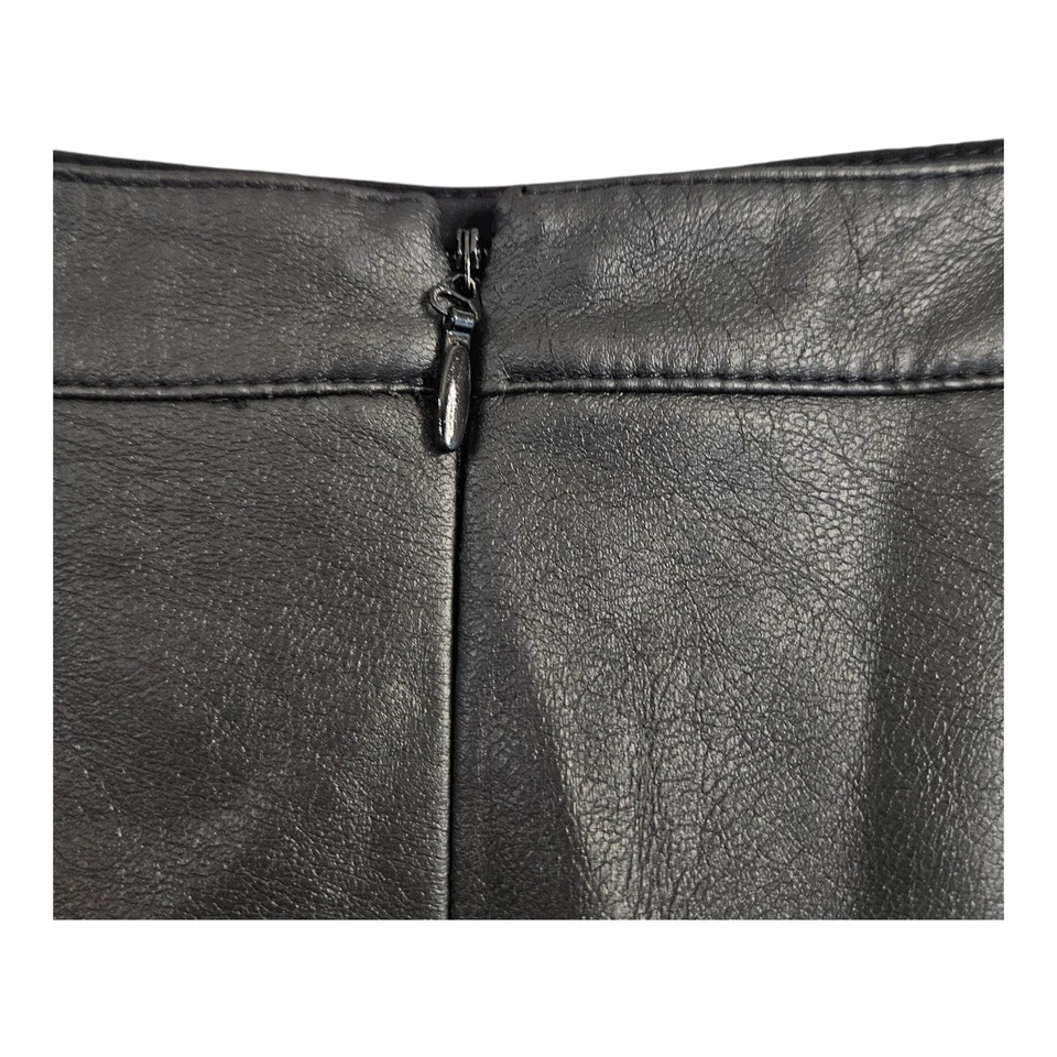 BCBG Maxazria веган кожи Sabrina юбка черный размер XXS карманы молнии акценты - Изображение 3 из 4