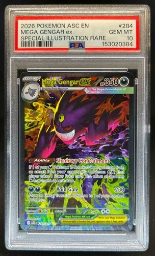 2026 Pokemon Mega Gengar ex Special Illustration Rare #284/217 PSA 10