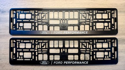 2x FORD PERFORMANCE car number plate holder frame holder UV Print *LICENCED*