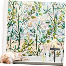  Window Privacy Film Stained Glass Window Film 3D Decorative Cling,Sun 