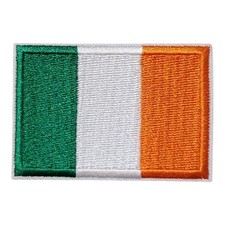 Ireland FLAG PATCH. Irish Embroidered. Iron-on. 2.5"x1.75"