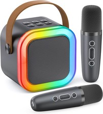 Karaoke Machine for Kids Adults, Portable Bluetooth Mini Karaoke Microphone