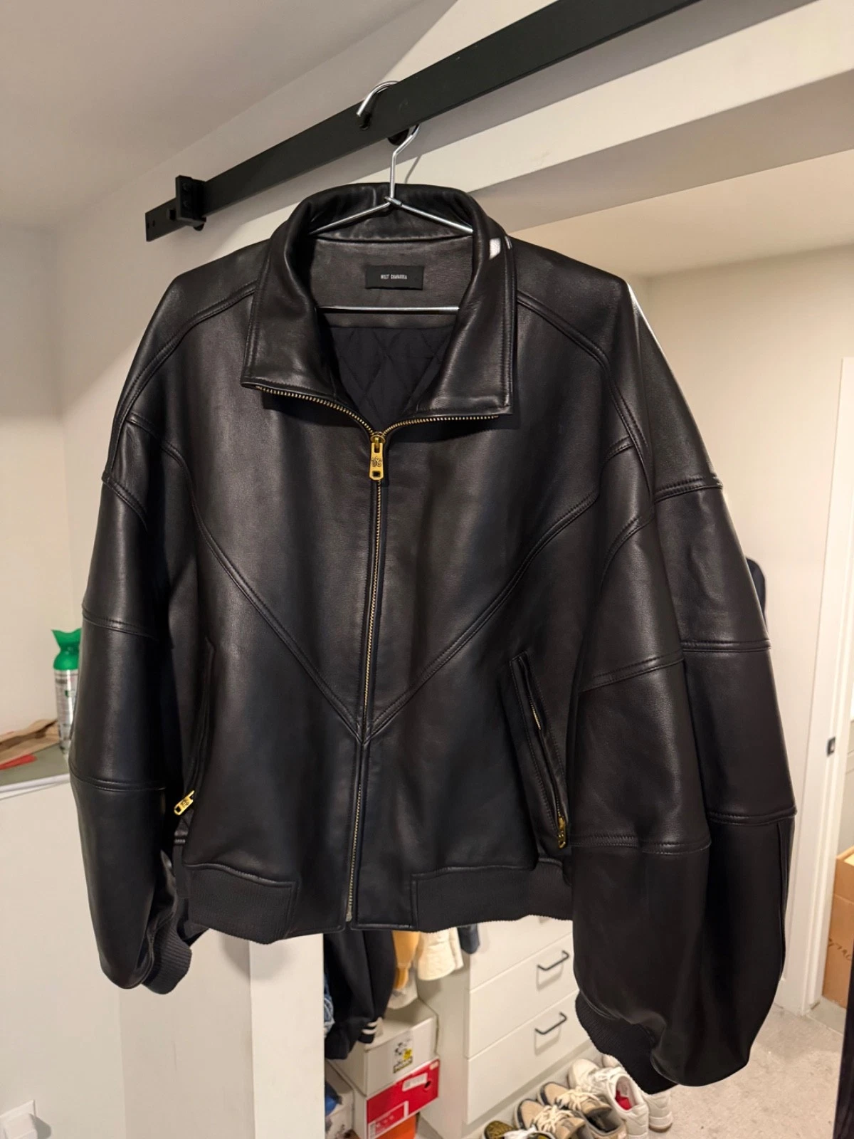 Willy Chavarria Ruff Rider Leather Jacket