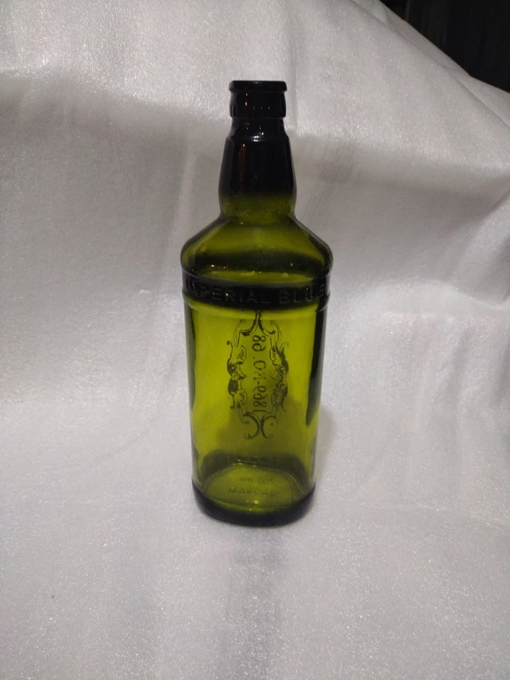 Botella Mazo Seagram Azul Imperial Verde De Colección Impresa con "1869-NO. 68" INV #81 Foto 2 de 4