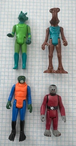 Vintage Star Wars Cantina Crew Star Wars Figurines (complete set of 4)