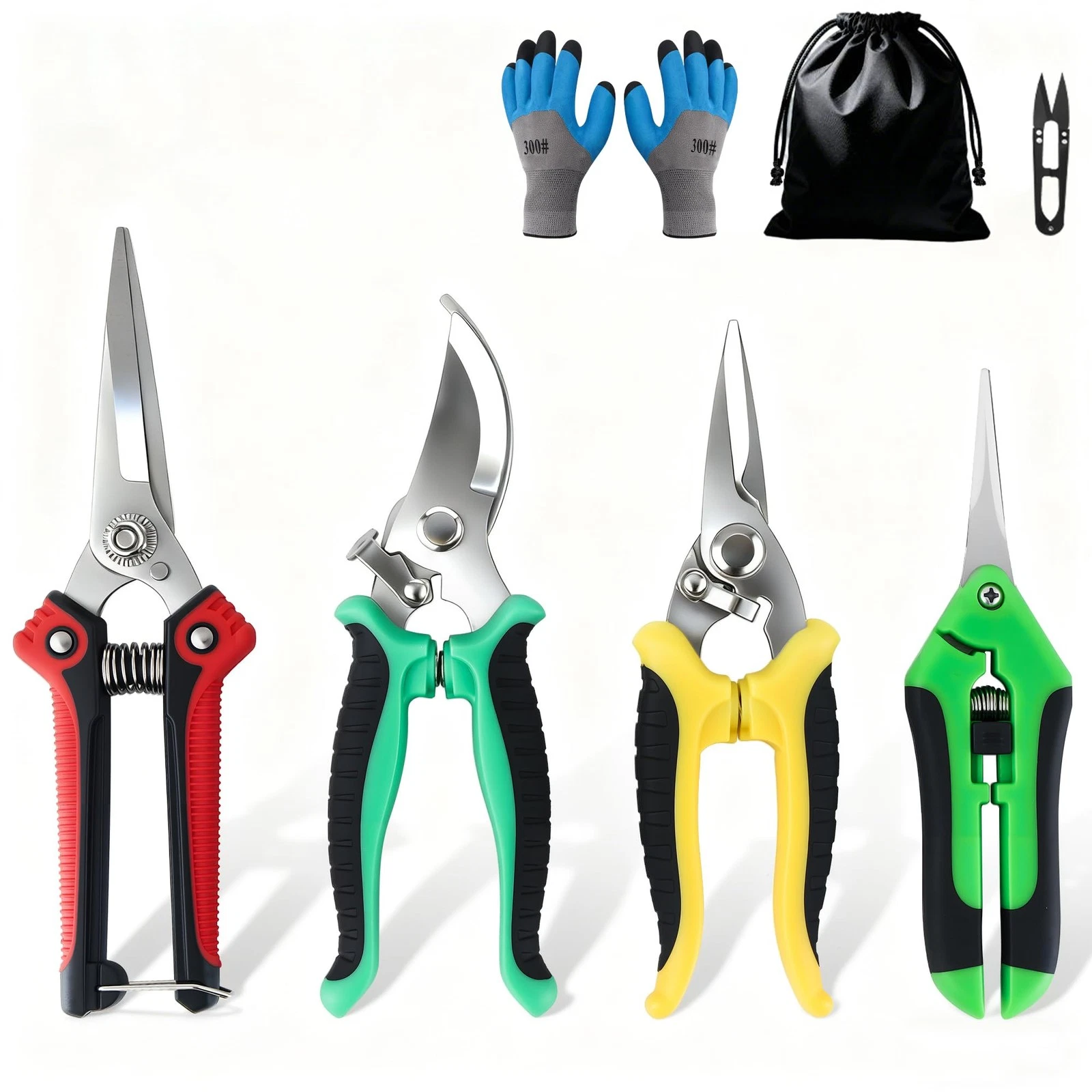 5-Piece Garden Pruning Shears Set with Gloves & Storage Bag, Stainless Steel ...
Opens in a new wind