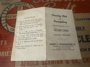 Vintage Orangeburg Country Club SC South Carolina Scorecard STYMIE course