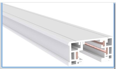 Veolux H Track 4 feet 4FT Single Circuit,120V with 2 Endcaps in White