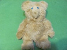 Vintage Unknown Jointed Legs Teddy Bear with Blue Eyes Plush Stuffed Animal 12"