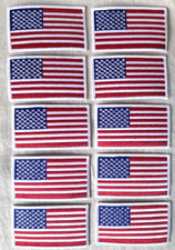 American Flag Embroidered Patch   Iron On / Sew on - Lot of 10- Free Shipping