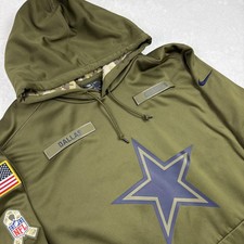 Dallas Cowboys Nike Sudadera Para Hombres XL Verde NFL Fútbol Sudadera con Capucha Camuflaje Militar