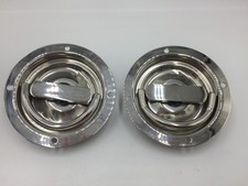 Lote de 2 Mangos de Anillo en D de Acero Inoxidable Hansen, 5" Montaje Al Ras, Redondos, Sin Bloqueo