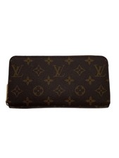 LOUIS VUITTON Long Wallet 1 Zippy Monogram Canvas PVC BRW Men's Used