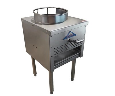 Comstock Castle 18'' Stainless Steel Gas Wok Range w/ 95,000 btu Jet Burner