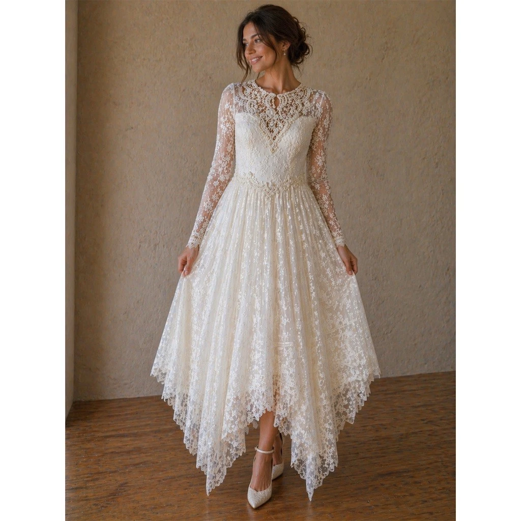 womens blue lace dress Ever-Pretty Sequin Lace Midi Cocktail Dress with Short Sleeves main image 1