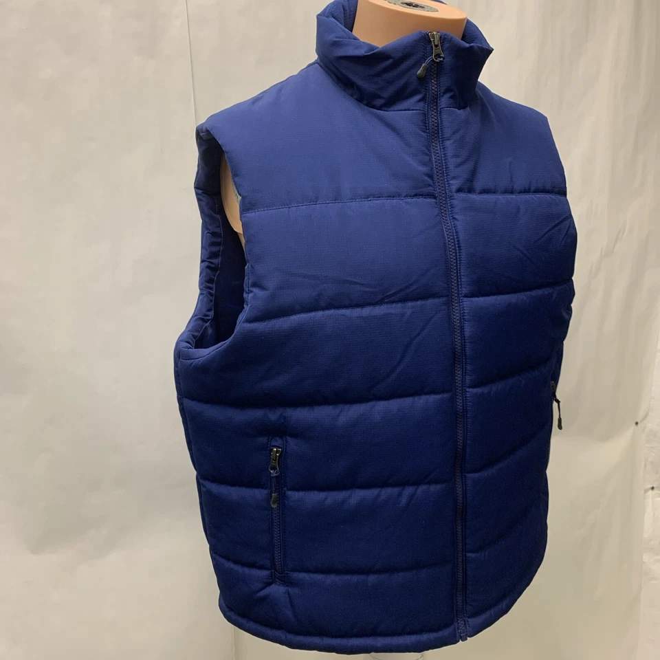 Chaleco acolchado Outdoor Life para hombre grande azul marino con cremallera Foto 3 de 4