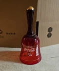 Vintage Coca-Cola Red/Gold Glass Bell. Drink Coke 5 Cent