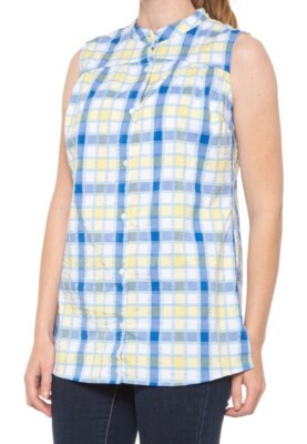Columbia Women s Cherry Creek Lane EXS Sleeveless Tunic Plaid Size M
