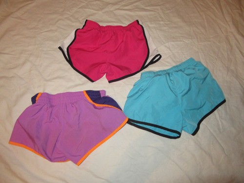 Youth Kids Nike Puma Track Run Lot of 3 Pair Of Shorts S M Blue Purple Pink - Picture 5 of 5