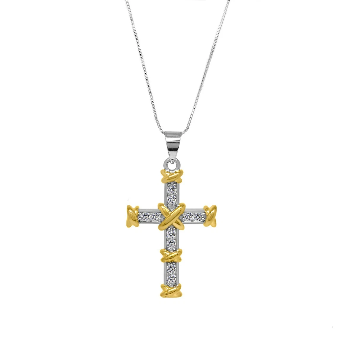 Swarovski cross and chain sale