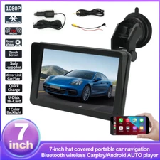 7" Portable Wireless WIFI CarPlay Android Auto Touch Screen Car Radio Stereo BT
