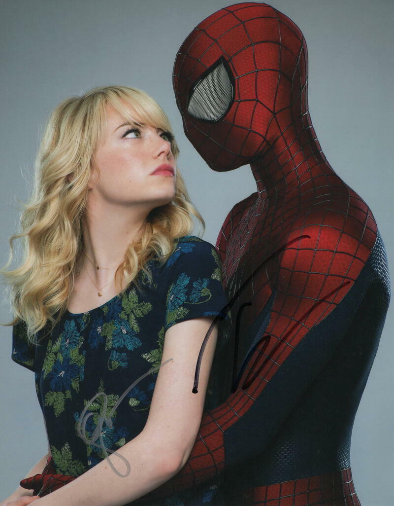 AMAZING SPIDER-MAN 2 (Andrew Garfield & Emma Stone) 8x10 Cast Photo Signed  In-Person at 's Entertainment Collectibles Store