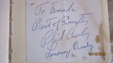 Vintage Phil Crosby and Lindsay Crosby Autographs