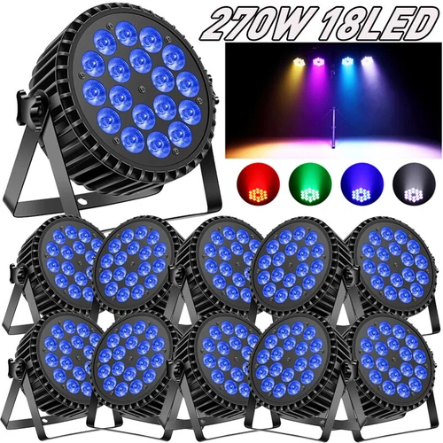 U'King 270W PAR Light 18LED Beam RGBW DMX Club DJ Disco Party Show Stage Lights