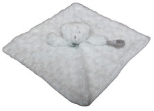 Blankets and Beyond White Bear Lovie Lovey Security Blanket Gray