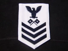 USN FEMALE RATE FOR SM1 SIGNALMAN WORN ON WHITE UNIFORM