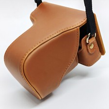 Leather Camera case Grip strap For Canon Eos M10 M100 M200 With 15-45mm Lens
