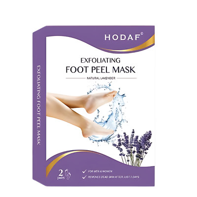 Lavendel Peeling Fußmaske für weiche, glatte Füße - natürliche Haut - 2 Paar