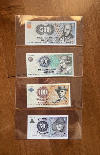 DENMARK: 50-100-200-500 Kroner , 2007-2009 Banknote, Uncirculated