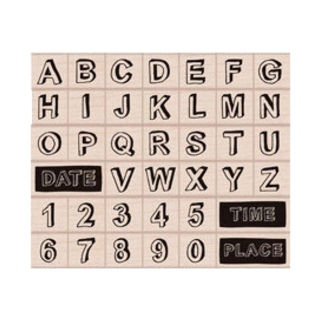 Резиновые штампы с цифрами и буквами Hero Arts для творчества