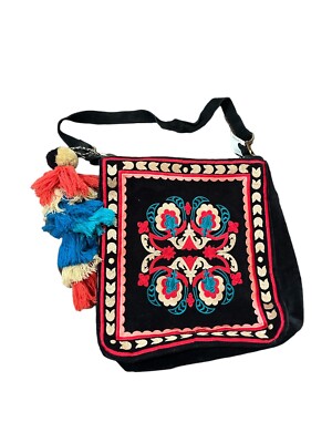 America & Beyond Bohemian Core Festival Embroidered Large Tote/Shoulder Bag NWT