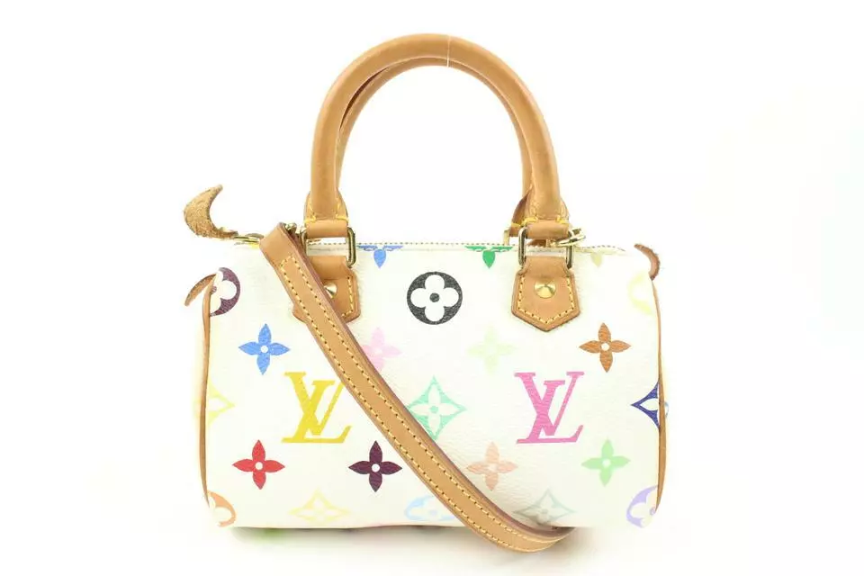 Louis Vuitton Takashi Murakami Multicolore Mini Speedy in White