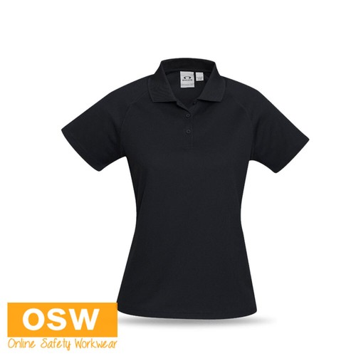 10 X Womens Sprint Short S/S Placket Knitted Collar Polo Shirt P300LS - Picture 11 of 14