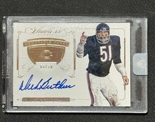 2015 PANINI FLAWLESS DICK BUTKUS FOOTBALL MEMORABLE MARKS SIGNATURE #'ed 06/10