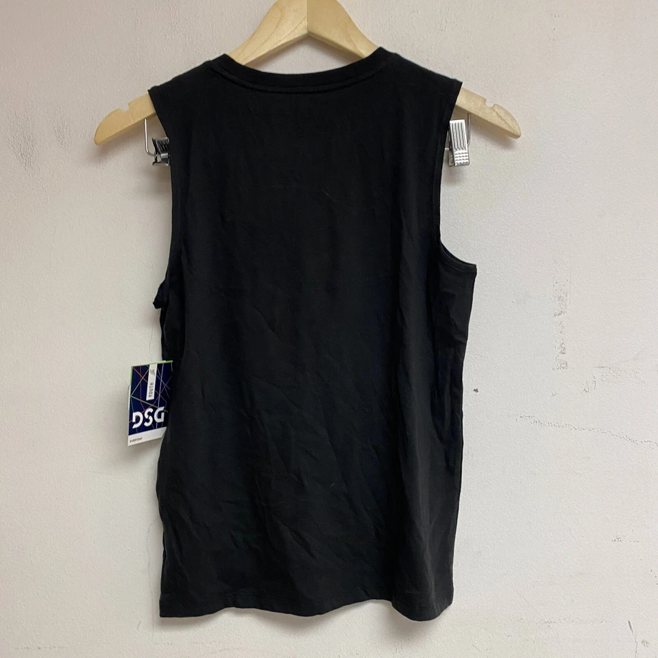 DSG Boys Graphic Tank Pure Black Peace Solid Sleeveless Crew Neck DAB12119 - Image 2 of 4