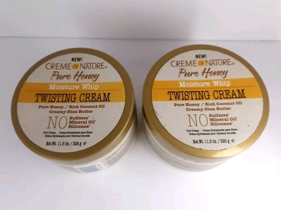 Creme of Nature Pure Honey Moisture Whip Twisting Cream 11,5 oz Set de 2 Foto 2 de 4