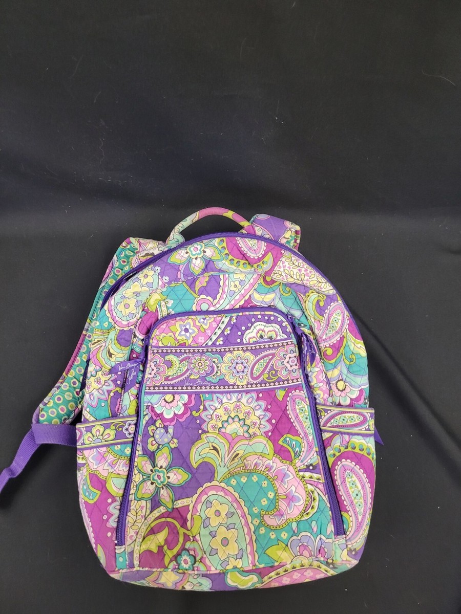 Vera Bradley Womens Large Campus Backpack Heather Paisley 
