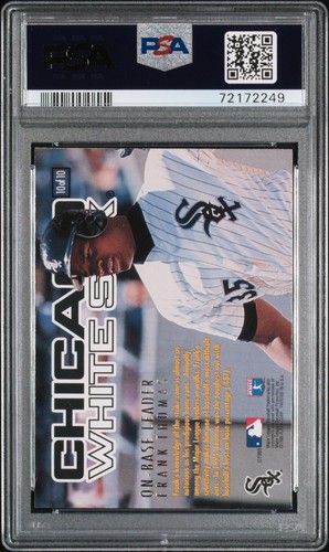 1995 Ultra On Base Leader Frank Thomas #10 Gold Medallion PSA 8 - Bild 2 von 2
