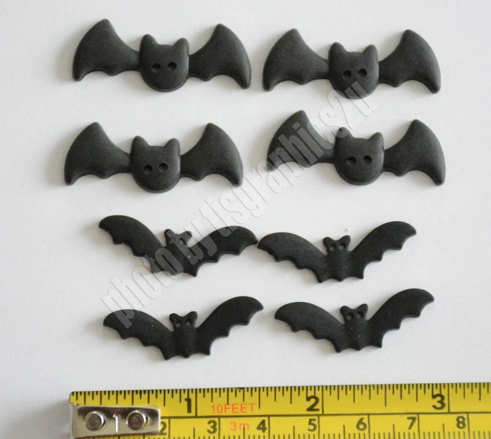BATS / Gone Batty / Buttons Galore Halloween Buttons / Sew Thru Eyes / 2 Sizes - Image 2 of 4