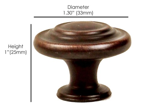 Perillas de botón cepillado aceite frotado bronce cocina baño gabinete hardware tirador mango - Imagen 6 de 6