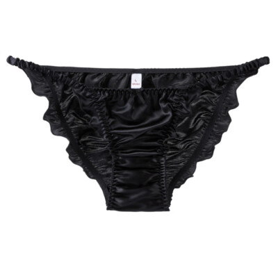 Womens 100% Silk High Cut French Bikinis Underwear Knickers Panties M L XL XXL